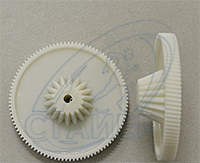 Шестерня Ротор, белая, конусная, D=81 мм, d=25 мм
